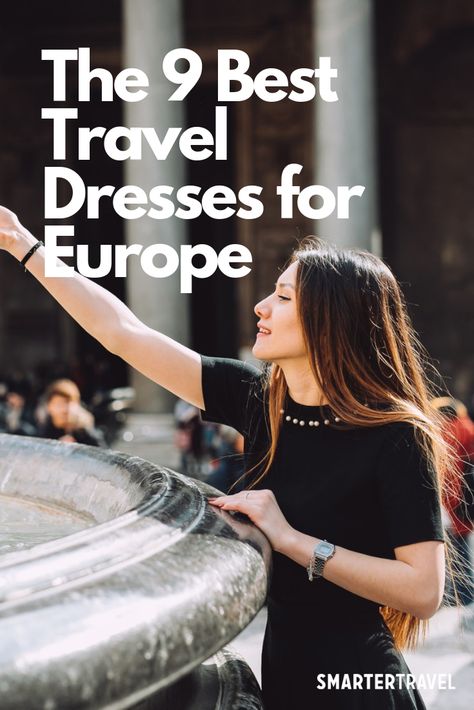 The Best Travel Dresses for Europe: Here are nine stylish travel dresses to pack for a European vacation. Best Travel Outfits For Women European, What Do People Wear In Europe, What To Pack For 3 Weeks In Europe, European Travel Clothes, Outfits For Germany Summer, European Vacation Outfits Summer, Women’s European Travel Outfits, Travel Dresses For Women Europe, European Summer Outfits Travel