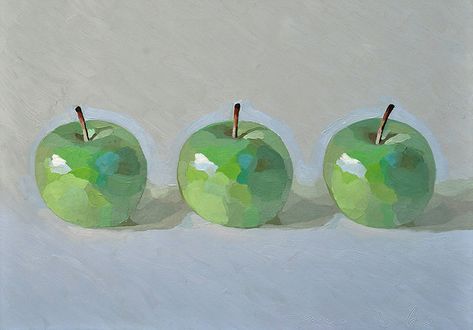 davidoleskidotcom | large paintings David Oleski, Fruit Paintings, 3d Art Painting, Apple Painting, Shock And Awe, Food Painting, Life Paintings, Fruit Painting, Daily Painting