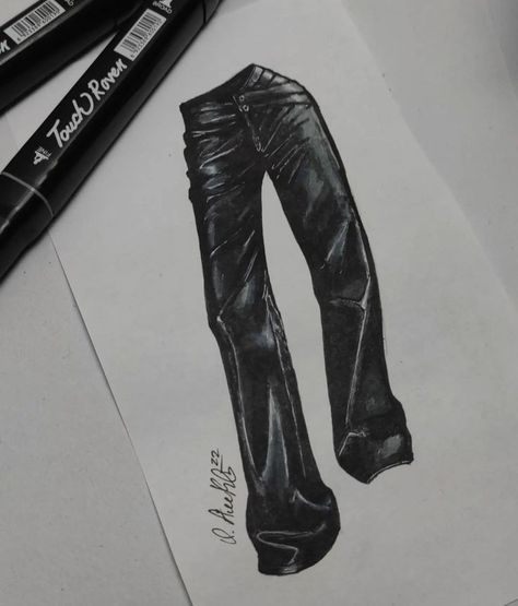 Fashion Sketches Pants, Leather Illustration Fashion Sketch, Leather Pants Drawing, Leather Jacket Sketch, Leather Fashion Illustration, Leather Jacket Illustration, Pant Illustration, Pants Fashion Illustration, Leather Illustration