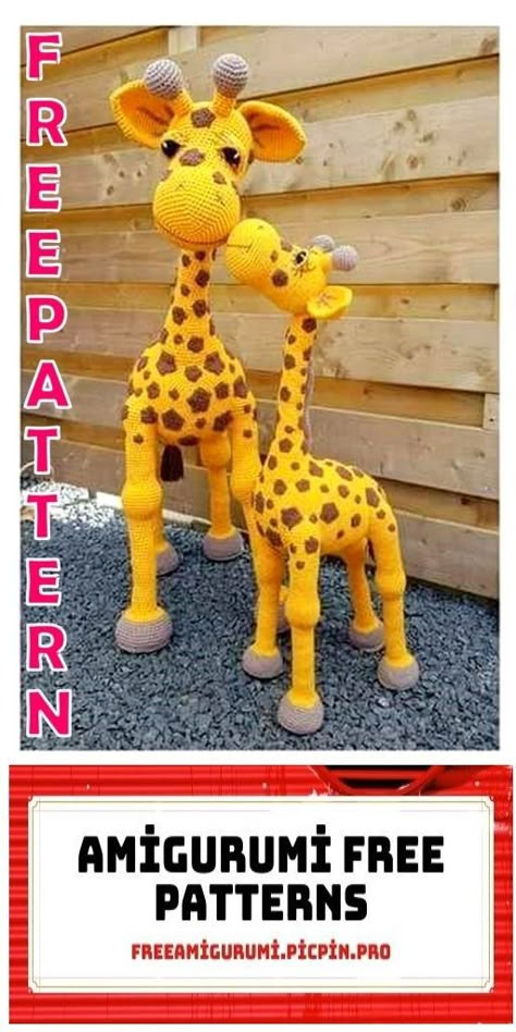 Realistic Cute Giraffe Amigurumi Free Pattern - Amigurumi Giraffe Haken, Crochet Giraffe Pattern, Amigurumi Giraffe, Giraffe Toy, Giraffe Crochet, Crochet Animal Amigurumi, Pola Amigurumi, Crochet Animals Free Patterns, Giraffe Pattern