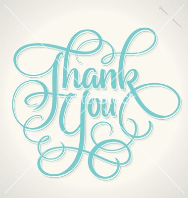 Thank you hand lettering vector