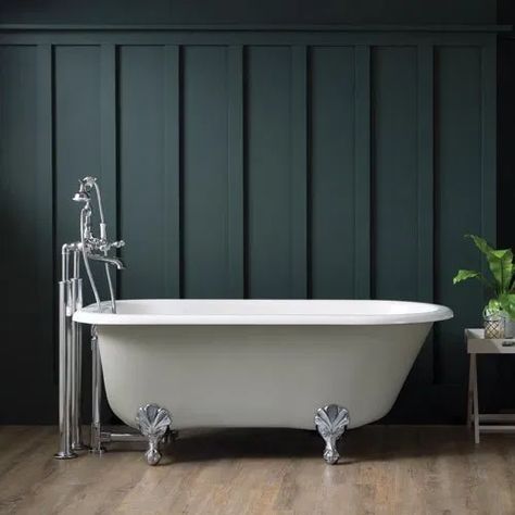 Victoria + Albert Wessex Small Stone Clawfoot Bath | Luxe by Design Australia Wall Paneling Bathroom, Paneling Bathroom, Bath Uk, Compact Bathroom, Roll Top Bath, Interiors Magazine, Living Room Accessories, Bathroom Shop, Town House