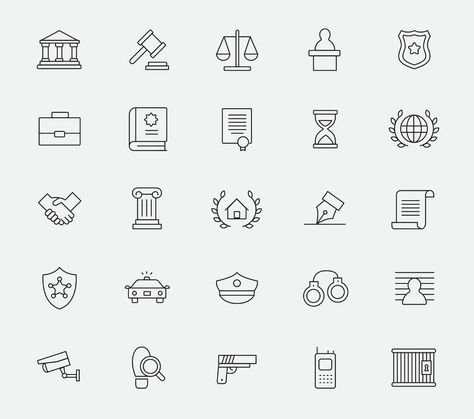 Law Stickers Aesthetic, Law Doodles, Law Drawing, Lawyer Man, North Logo, Monochrome Icons, Bullet Stickers, Law Icon, Law Notes