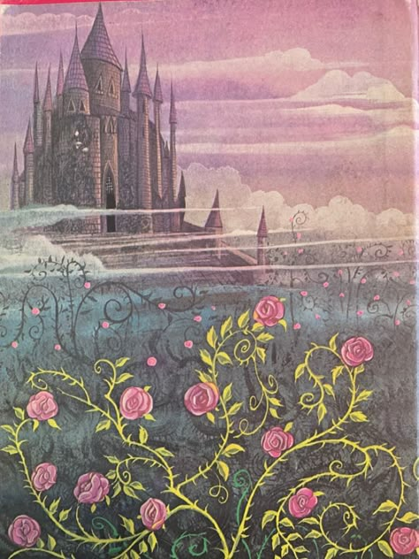 Sleeping Beauty Book Cover, Storybook Cover Design, Sleeping Beauty Book, Sleeping Beauty Art, Disney Princess Books, Fairytale Book, Vintage Book Cover, Book Cover Template, Fairy Tale Books