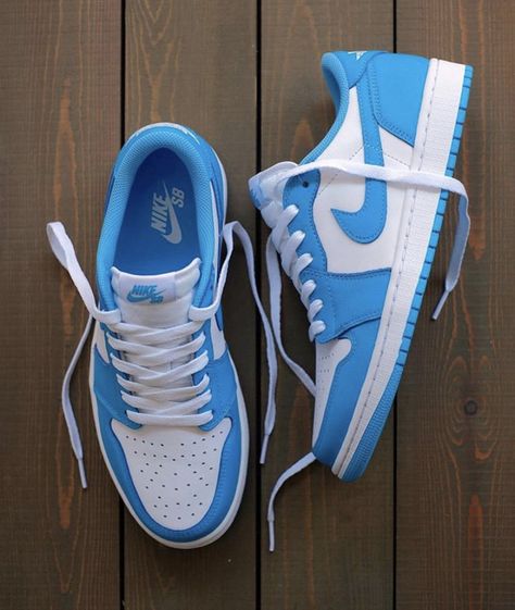 Air Jordan 1 Low Unc, Sepatu Air Jordan, Jordan 1 Low Unc, Sneaker Outfits, Sneaker Trend, Nike Shoes Air Force, Beaded Shoes, Jordan Shoes Girls, Custom Nike Shoes