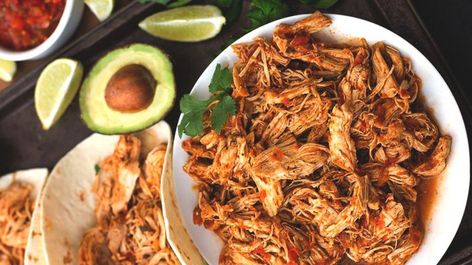 7 Savory Swank Diet Recipes from the MS Community Shredded Chicken Tacos Recipe, Swank Diet, Sunday Cooking, Chicken Tacos Recipe, Slow Cooker Shredded Chicken, Slow Cooker Chicken Tacos, Shredded Chicken Tacos, Chicken Taco Recipes, Slow Cooked Chicken