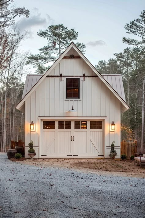 Shiplap Exterior, Carriage House Plans Garage Apartments, Detached Garage Designs, Garage Plans With Loft, Garage Guest House, Farmhouse Garage, Garage Loft, Garage Exterior, Garage Renovation