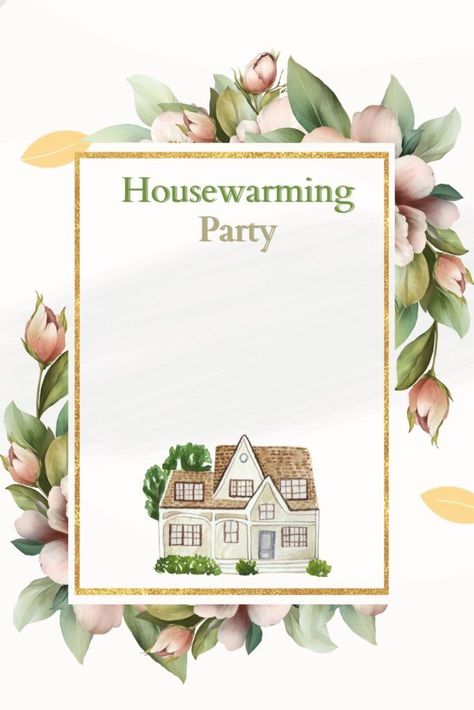 Blank Housewarming Party Invitation Templates Christian Canvas Paintings, Housewarming Invitation Templates, Open House Invitation, Housewarming Party Invitations, New House Announcement, Invitations Template, Floral Invitations Template, House Warming Invitations, New Houses