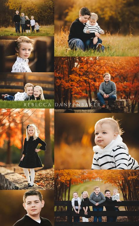 Portraits of 5 siblings by Rebecca Danzenbaker. Fall Pictures Siblings, 5 Sibling Photography, Fall Sibling Pictures, 4 Siblings Picture Ideas, Sibling Fall Photoshoot, Siblings Poses, Siblings Photography, Sibling Photography Poses, Kid Pictures