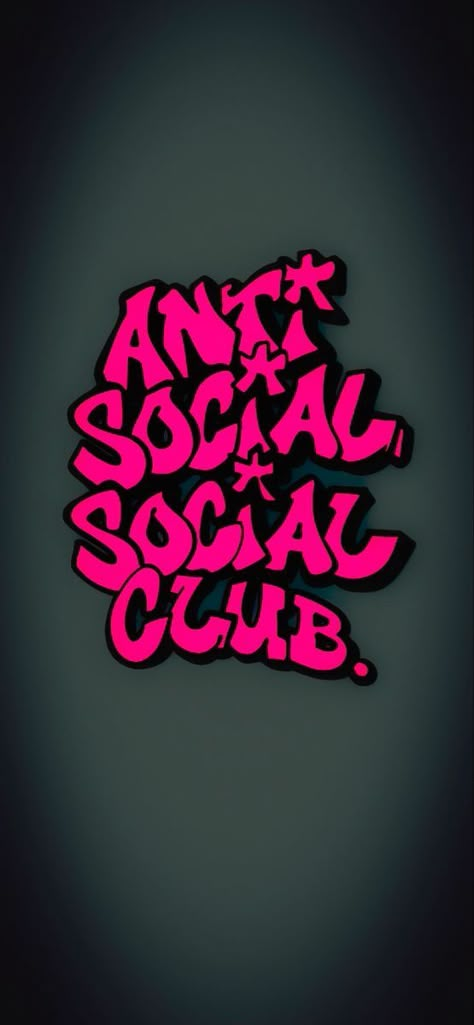 Anti Social, Social Club, Graffiti, Wallpapers, The World, Wall, Pink, Black