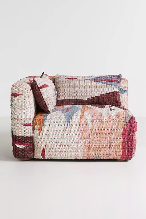 Woven Marija Kori Modular Corner Chair | Anthropologie UK Love Seat Design, Big Round Chair, Corner Seating Living Room, Recycled Chair, Bedroom Sofa Chair, Low Furniture, Aesthetic Advice, Photography Studio Spaces, Cozy Seating Area