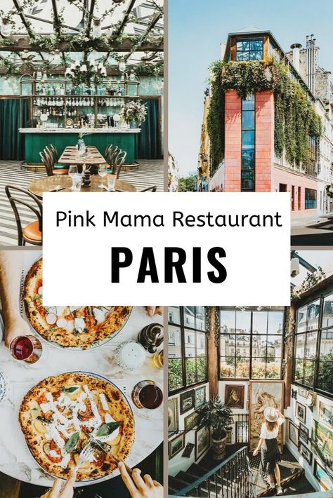 Pink Mamma is the hippest place to have lunch in Paris! It’s an Italian restaurant where they not only serve the best Neapolitan pizza (with an accompanying Italian smile), but it’s also one of the most photogenic places in Paris! Pink Mamma Paris, Lunch In Paris, Pink Mamma, Pink Restaurant, Instagram Restaurant, Places In Paris, Paris Sightseeing, Paris In Spring, Neapolitan Pizza