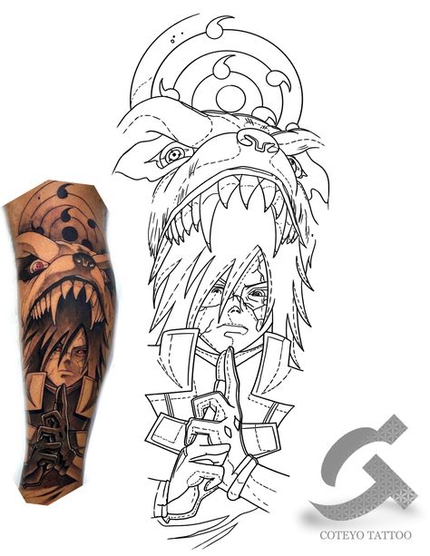 Anime Tattoos Stencil, Designer Tattoo, Tattoo Outline Drawing, Anime Tattoo, Tattoo Stencil Outline, Tattoo Style Drawings, Tattoo Outline, Outline Drawings, Anime Tattoos