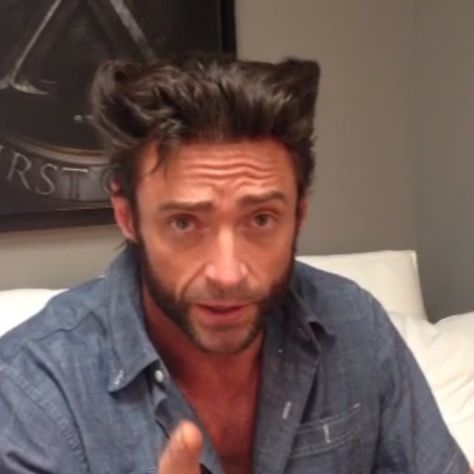 Hugh dressed as Wolverine Wolverine Funny, Hugh Jackman Wolverine, X Man Cast, Logan Wolverine Hugh Jackman, Hugh Jackman Logan, Logan Howlett, Wolverine Hugh Jackman, Logan Wolverine, Deadpool Wolverine