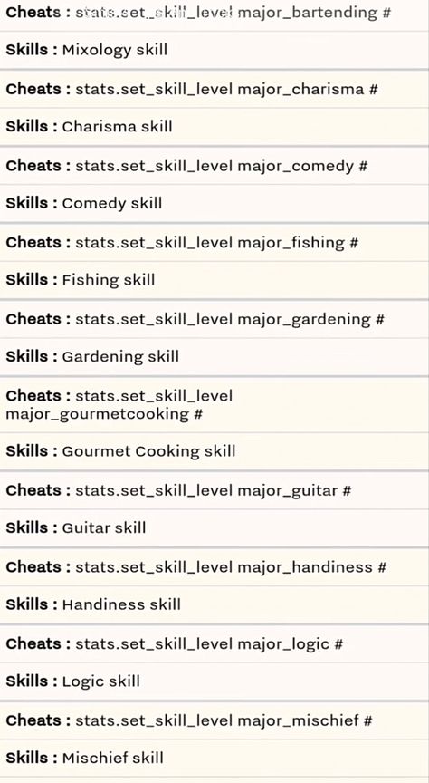 Sims 4 Skills Cheat, Sims Skill Cheats, All Sims 4 Cheats, Move Objects Cheat Sims 4, Sims 4 Xbox One Mods, Sims 4 Cheats Skills, Sims 4 Debug Cheat, Sims 4 Cheats Cas, Sims 4 Xbox One Cheats
