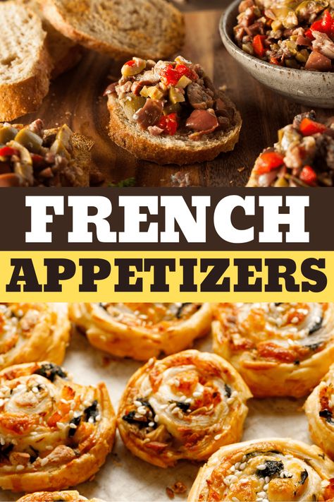 These French appetizers are a decadent, elegant, simple way to upgrade your party! From canapes to cheese souffle, these easy French hors d'oeuvres will be a hit. Fine Dining Appetizers, Caviar Appetizers, Soup Shots, Family Reunion Food, French Appetizers, Cheese Souffle, Spicy Appetizers, Festive Appetizers, Mini Appetizers