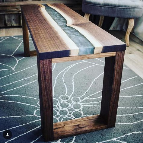 Unique Accent Tables, Live Edge Bench, Resin River Table, Bench Mudroom, Rustic Nightstand, Small End Tables, Table Epoxy, Modern Bedside Table, Primitive Furniture