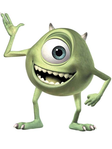 Mike from monsters Inc. Mike Wazowski, Green Monster, Monsters Inc, Green, Monsters Inc.