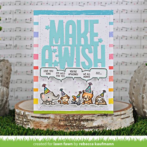 Lawn Fawn Simply Celebrate, Star Border, Wave Stencil, Lawn Fawn Blog, Tree Stencil, Lawn Fawn Stamps, Clear Acrylic Stamps, Lawn Fawn Cards, Birthday Sentiments