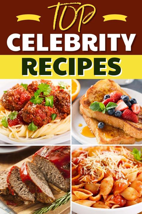 You will love these top celebrity recipes! From Gigi Hadid's pasta to T-Swift's chai cookies to Queen Elizabeth's pancakes, you too can eat like the stars. Chai Cookies, Top Chef Recipes, Celebrity Chef Recipes, Restaurant Recipes Famous, Masterchef Recipes, Food Network Chefs, Gordon Ramsay Recipe, Celebrity Recipes, Top Secret Recipes