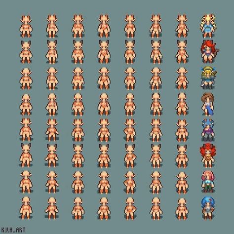 Pixel Sprite Base, Pixel Sprite Sheet, Sprite Database, Sprite Sheet, Video Game Sprites, Pixel Characters, Art Games, Pixel Art Characters, Pixel Art Games