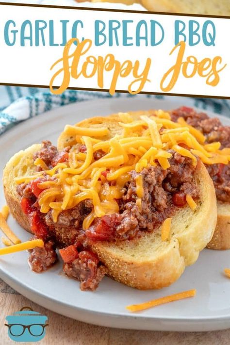 Hand Sandwiches, Texas Toast Sloppy Joes, Garlic Texas Toast, Bbq Sloppy Joes, Easy Summer Dinner Ideas, Western Recipes, Homemade Sloppy Joe Recipe, Sloppy Joe Recipe, Loose Meat Sandwiches