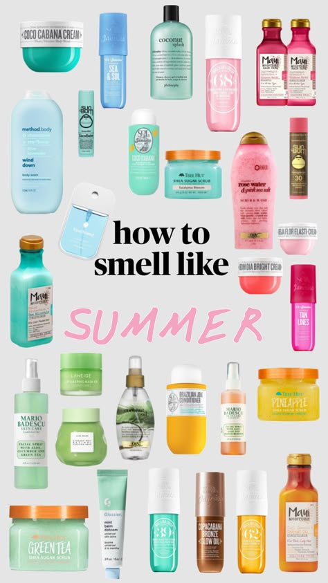 Smell Like The Beach, Smell Like Summer, Summer Smell, Shuffles Summer, Shower Care, Scent Combos, Summer Necessities, How To Smell Good, Skincare Stuff