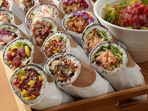 Burrito Restaurant, Sushi Burrito, Cronut, Sushi Roll, Delicious Vegetarian, Sushi Rolls, Vegetarian Dishes, Burritos, Japanese Food