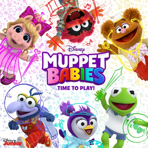 Kermit, Piggy, Fozzie, Animal, Gonzo & Summer! Muppets Party, Show Characters, Disney Jr, Muppet Babies, Baby Posters, Watch Cartoons, Miss Piggy, Baby Themes, Mia 3