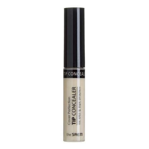 The Saem - Cover Perfection Tip Concealer - 10 Colors The Saem Cover Perfection, Saem Concealer Swatches, Saem Concelear, The Saem Concealer, One Size Concealer, Korean Concealer, Korean Makeup Concealer, Concealer Packaging, Achillea Millefolium