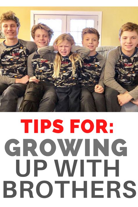 TIPS: Growing Up With Brothers - If you've got brothers you're growing up in a different world. Boys are boys and girls are girls. #Family #Brothers Growing Up With Brothers, Entrepreneur Advice, Different World, A Different World, Older Brother, A Brother, Mom Hacks, Teenage Boys, Growing Old