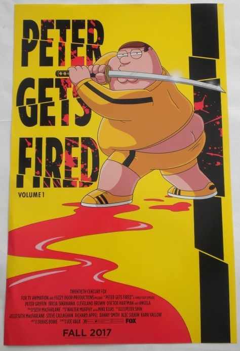 Danny Smith, Tv Poster, Peter Griffin, Fox Tv, Cinema Posters, Kill Bill, Tv Animation, Getting Fired, Amazon Affiliate