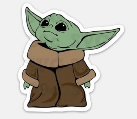 Baby Jedi, Yoda Sticker, Star Wars Stickers, Cute Laptop Stickers, Tumblr Stickers, Disney Sticker, Skateboard Stickers, Hydroflask Stickers, Child Baby