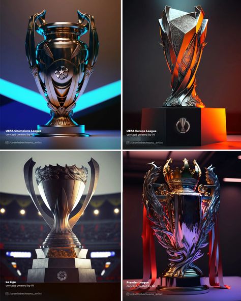 Football Logo Design, Football Trophy, Fantasy Football Trophy, Football Trophies, Love Rose Flower, Football Cups, Futuristic Shoes, Award Display, Ronaldo Real Madrid