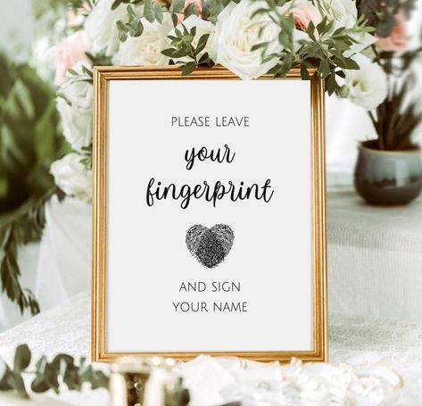 Leave Us A Message Wedding, Finger Print Guest Book Wedding, Fingerprint Guest Book Sign, Finger Print Guest Book, Guestbook Signs, Fingerprint Guest Book Wedding, Wedding Fingerprint, Wedding Fingerprint Tree, Fingerprint Wedding