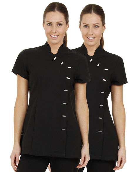 Proluxe Twin Pack Essentials Cross Body Beauty Tunic Hairdressing Spa Massage Therapist Health Work Nail Salon Uniform - 7 Colours (Black, 10) Nail Salon Uniform, Salon Uniform, Beauty Tunics, Work Nails, Beauty Therapy, Medical Scrubs, Spa Massage, Massage Therapist, Scrub Tops