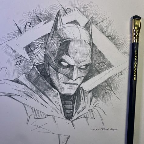 Drawing On Graph Paper, Batman Robert Pattinson, Blackwing Pencil, Batman Sketch, Duo Art, Marvel Art Drawings, Batman Drawing, Naruto Sketch Drawing, Pencil Sketch Drawing