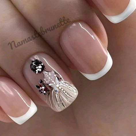 French Manicure Bride, Beach Nails White, Manicure Bride, Square Manicure, Pattern Nails, Nails Press Ons, Nails Beach, Summer Nails Beach, Pink Manicure