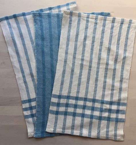 Woven Dish Towel Patterns, Hand Woven Tea Towels, Woven Tea Towels, Cricket Loom, Textile Weaving, Linen Decor, Towel Display, Loom Projects, Weaving Loom Projects