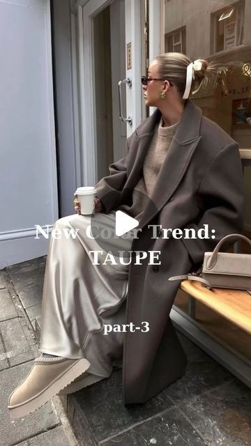 Taupe Outfit Color Combinations, Taupe Outfit, Ootd Outfit, Elegant Fashion, Color Trends, Outfit Of The Day, New Color, Must Haves, Outfit Inspirations