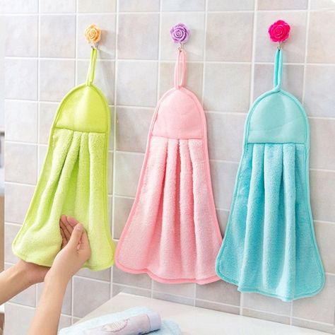 Hand Towels Kitchen, Hand Wipes, Towels Kids, Hanging Towels, Kitchen Hand Towels, Soft Corals, Towel Sizes, Microfiber Towel, Bathroom Products