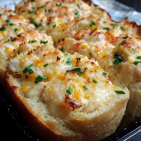 Cracked Crab Cheese Bread Cracked Crab, Crab Melt, Cheese All, Cream Cheese Bread, Colby Jack Cheese, Bread Appetizers, Savory Appetizer, Bacon Bits, Cheese Bread