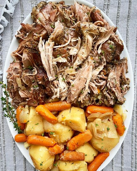 Crockpot Roast Pork https://fitslowcookerqueen.com/crockpot-roast-pork/ Pork Roast In The Crockpot, Crockpot Pork Roast With Veggies, Pork Roast Crock Pot Recipes Easy, Boneless Boston Pork Roast, Pork Roast Sauerkraut Crockpot, Crockpot Boston Pork Roast, Crockpot Pork Roast Recipes Slow Cooker, Porkroast Crockpot, Easy Pork Roast Crock Pot Recipes