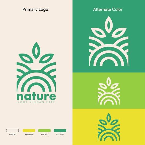 Organic Pattern Design Nature, Green Logo Branding, Agriculture Logo Design Ideas, Garden Logo Design Ideas, Agro Logo Design, Supplement Logo Design, Vegetable Logo, Plants Logo, Gardening Logo