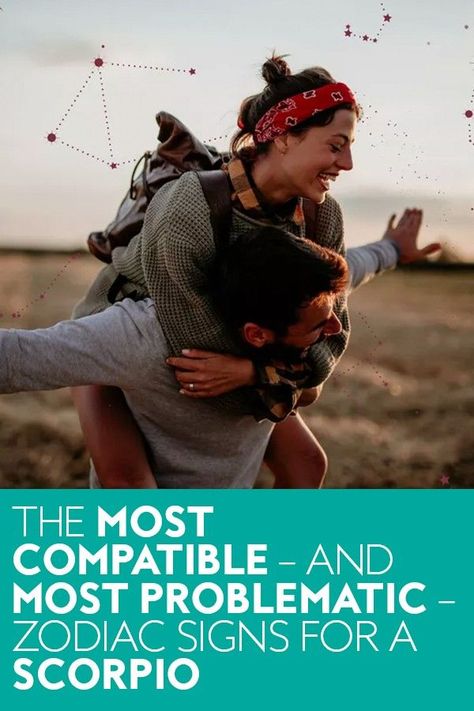 If you're a Scorpio and wondering which zodiac sign is your ideal romantic match, look no further. Here's how air sign matches with each zodiac sign. #Lifestyle Scorpio Sextrology Women, Scorpio And Sagittarius Compatibility, Pisces Woman Scorpio Man, Scorpio And Aquarius Compatibility, Scorpio Matches, Most Compatible Zodiac Signs, Leo Compatibility, Capricorn Compatibility, Scorpio Compatibility