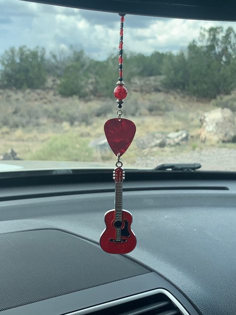 Excited to share the latest addition to my #etsy shop: GUITAR Pick with Guitar Car Charm, Car Accessories Rear View Mirror Decoration, Guitar Car Decor, New Car Gift, Car Accessory https://etsy.me/3VAE4vk #guitarcharms #carcharm #caraccessories #caraccessory #carcharms Car Rearview Mirror Accessories, Guitar Picks Personalized, Green Charms, Opalite Crystal, Rear View Mirror Decor, Rear View Mirror Accessories, Rear View Mirror Charm, Beautiful Notes, Car Gifts