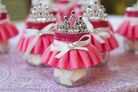 My daughter recently had a little birthday party and we came up with some really simple and cute party favors for her guests.  I thought I would share this idea for princess or ballerina party favors because it was pretty inexpensive and very cute.  The little party guests couldn’t wait to get a little jar of … Ballerina Party Favors, Ballet Party, Ballerina Birthday Parties, Princess Party Favors, Cinderella Party, Princess Diy, Ballerina Party, Ballerina Birthday, Disney Princess Party