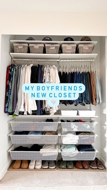 Home Organizing & Cleaning Pro on Instagram: "Wait til the end 😱 Closet from IKEA is the Boaxel System, all bins are from Target, custom labels are made with the P Touch Brother Cube label maker! #ikeacloset #customcloset #closetorganizing #closettransformation #organizing" Closet Transformation, Ikea Closet, Home Organizing, Label Maker, Custom Closet, Custom Labels, Home Organization, The End, Target