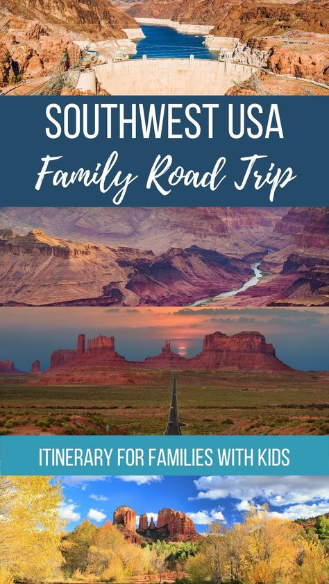 Southwest Road Trip, Southwest Usa, Usa Trip, Family Road Trip, How To Drive, American Road, Visit Usa, Best Family Vacations, Vacation Usa