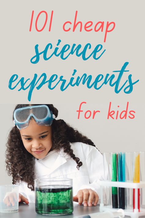 Experiments are what makes learning in science fun! But if you have a strict budget or don’t have the resources, it becomes hard to include experiments regularly in your lessons. These 101 cheap science experiments utilise common household items, inexpensive basic lab materials, or items you can get at the dollar store.  These experiments are so much fun to do at home with your kids on rainy days, or to use in a science lab on a low budget. Preschoolers Science Experiments, Science At Home, Kids At Home Science Experiments Fun, Science Experiments For Middle Schoolers, Cool Physics Experiments, Cheap Science Experiments For Kids, Hands On Science Experiments For Kids, Easy Chemistry Experiments, Science Experiments Kids Kindergarten